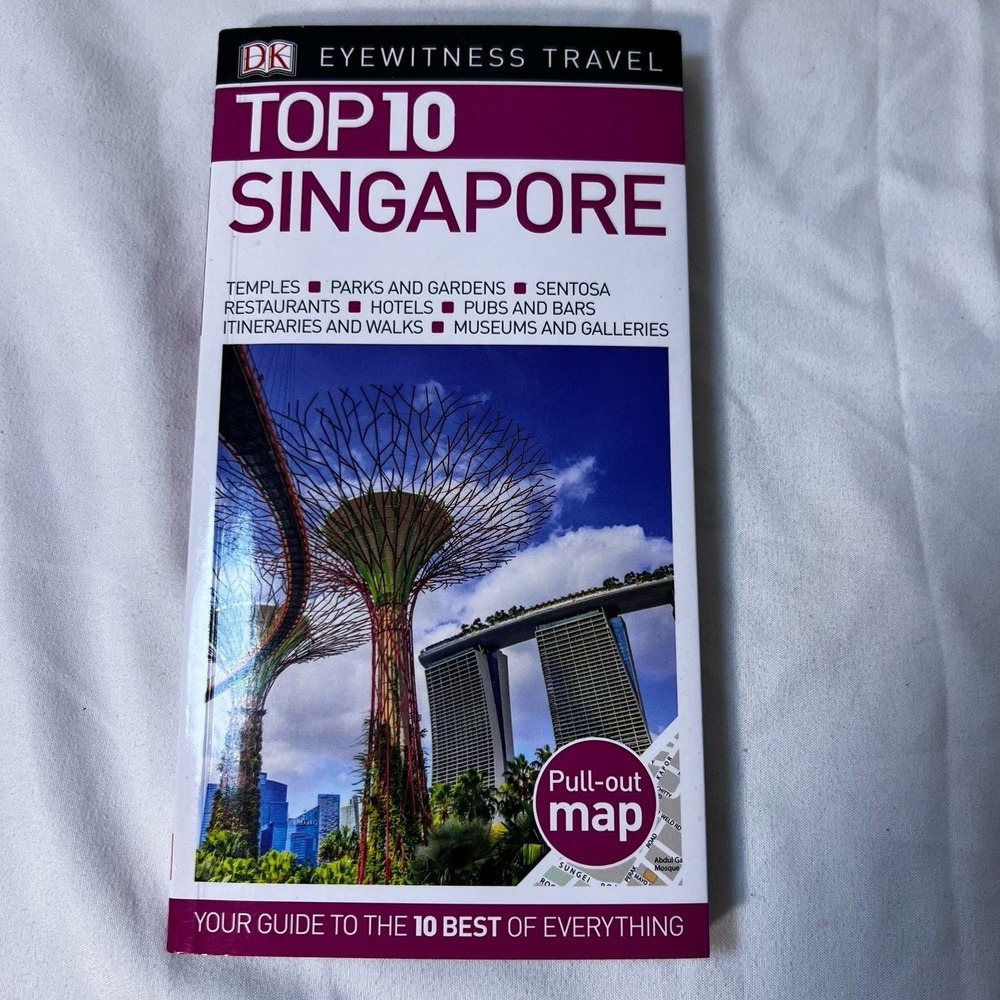 DK Eyewitness Top 10 Singapore Travel Guide Paperback Map Excellent Condition